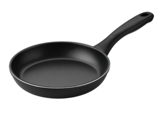 Cooking action with frying pan in kitchen culinary techniques home. Isolated on transparent background, png.
