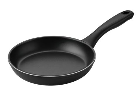 Cooking action with frying pan in kitchen culinary techniques home. Isolated on transparent background, png.
