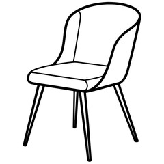Minimalist Chair Vector Outline