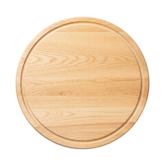 Round wooden pizza board or cutting board