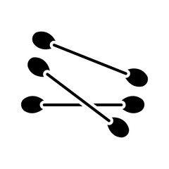  ear picker vector icon white on background