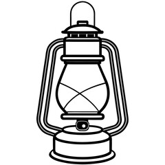 Camping Oil Lantern – Art Vector
