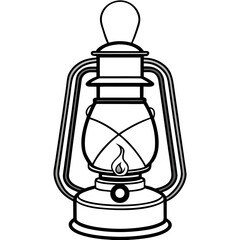 Camping Oil Lantern – Art Vector