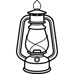 Camping Oil Lantern – Art Vector