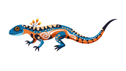 Tribal Lizard Vector Icon - Stylized SVG Design