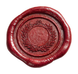 Sealing ceremony with wax stamp historical artistic design tradition isolated on transparent background