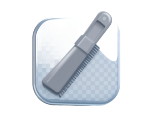 Gray Brush Tool On Transparent Background Simple Design Graphic