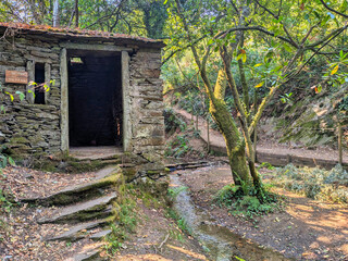 An abandoned mill along the hiking trail "Moinhos de Jancido", Mills of Jancido, municipality of Gondomar - Portugal