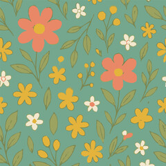 seamless pattern with flowers