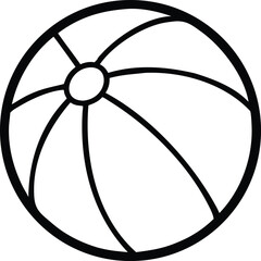 beach ball line art