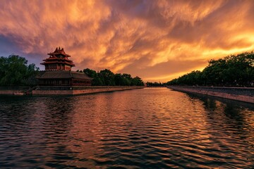 Sunset forbidden city