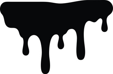 black dripping paint silhouette