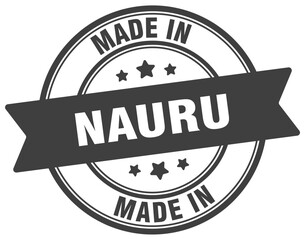 Obraz premium Made in Nauru round sign. Made in Nauru stamp.