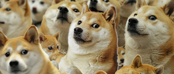 Face dogs pet shiba inu funny and joke wallpaper background.