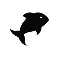 Obraz premium Silhouette of a stylized fish icon