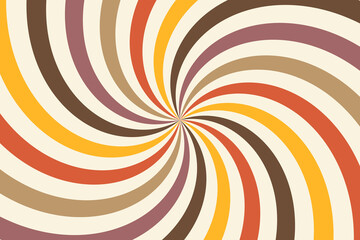 Retro style colored sunburst or sunbeam swirl