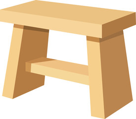 Handcrafted wooden footstool offers functional comfort for relaxation and enhances home decor style