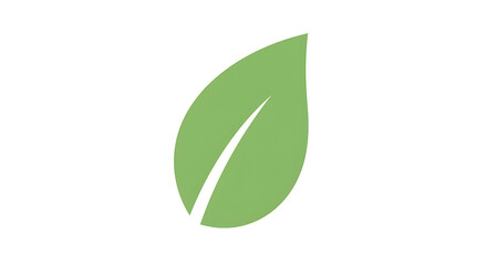 Eco-Friendly Leaf: A minimalistic yet evocative rendering of a solitary green leaf, symbolizing nature, sustainability, and environmental awareness.