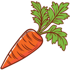 vector illustration of a fresh carrot