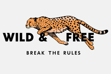 vector illustration of a leopard