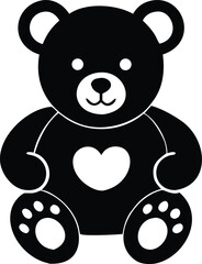 cute teddy silhouette