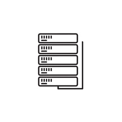 Vector art of server rack icon isolated on white background