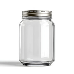 blank mockup of reusable storage jar with blank surface for logo placement