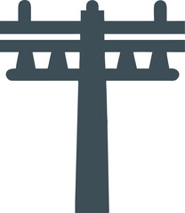electricity post icon silhouette