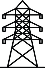 electricity tower line art 