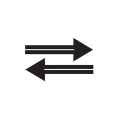 Vector art of two opposing arrows indicating exchange or transfer