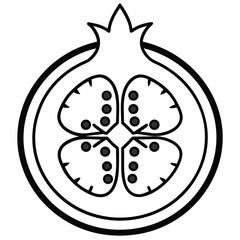 Fototapeta premium pomegranate fruit vector illustration