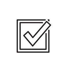 Vector art of check mark in a square box, isolated on white background