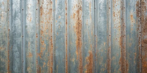 The rusted metal sheet background with weathered surface creates a vintage and industrial texture for abstract design and decorative element