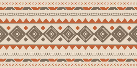 Hand drawn Batik seamless pattern. Geometric abstract illustration, Ethnic wallpaper. Tribal vector texture. Aztec style. Folk embroidery. Indian art, Scandinavian, African rug and tile.