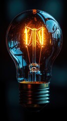 Illumination: A Glowing Incandescent Light Bulb