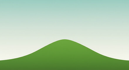 Obraz premium Green Hill Silhouette Against a Gradient Sky.