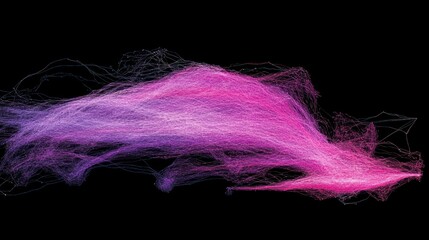 Abstract Purple and Pink Network Visualization