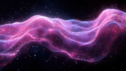 Abstract Pink and Purple Cosmic Wave: A Digital Art Masterpiece