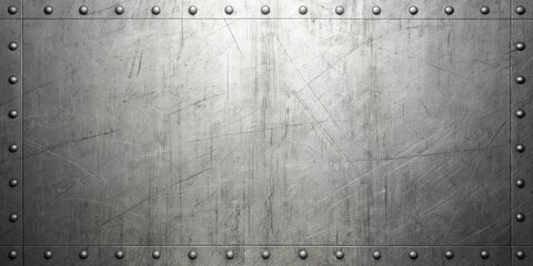 Metal plate with rivets, perfect for industrial backgrounds, textures, and designs with a vintage or grunge aesthetic and feel