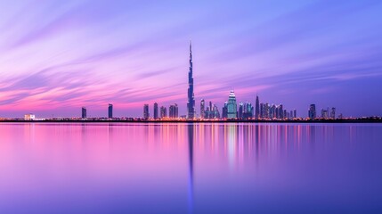 Dubai Skyline at Twilight: A Breathtaking Panoramic View