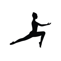Silhouette of a dancer in a graceful pose