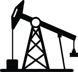 oil pump jack silhouette