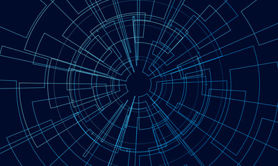 Sci fi futuristic user interface, HUD, Technology abstract background , Vector illustration.	
