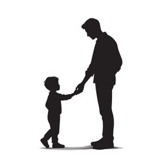 Happy father s day silhouette design with festive elements