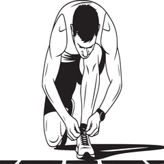 Vector art of silhouette of woman doing fitness and workout exercises isolated on white background