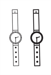 
Vector illustration of a watch, graphic design icon of a watch, vector