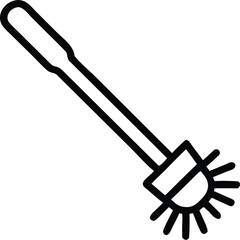 plastic toilet brush line art silhouette