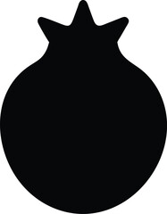 pomegranate icon clip art black silhouette