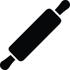 rolling pin with wooden handle silhouette 