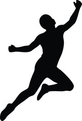 silhouette of a man jumping